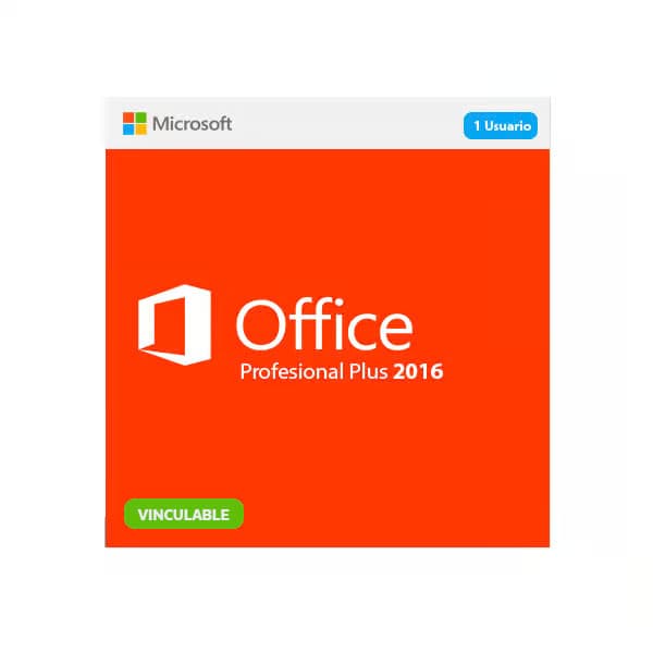 Microsoft Office 2016 Profesional Plus - Licencia Digital, (Vinculable)