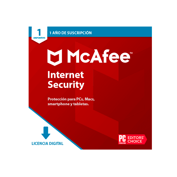 Antivirus McAfee Internet Security para 1 Dispositivo, 12 Meses – Licencia Digital
